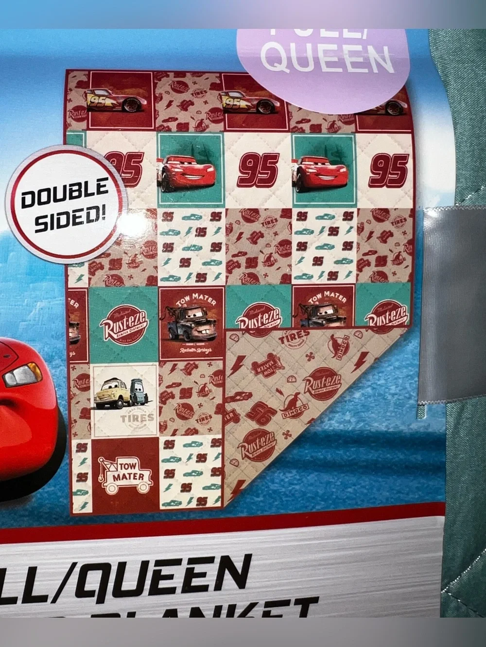 Disney Pixar Lightning McQueen Queen blanket